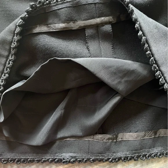 Holt Renfrew Vintage Black Wool Jacket & Skirt Set Size 6 Excellent - Picture 14 of 15